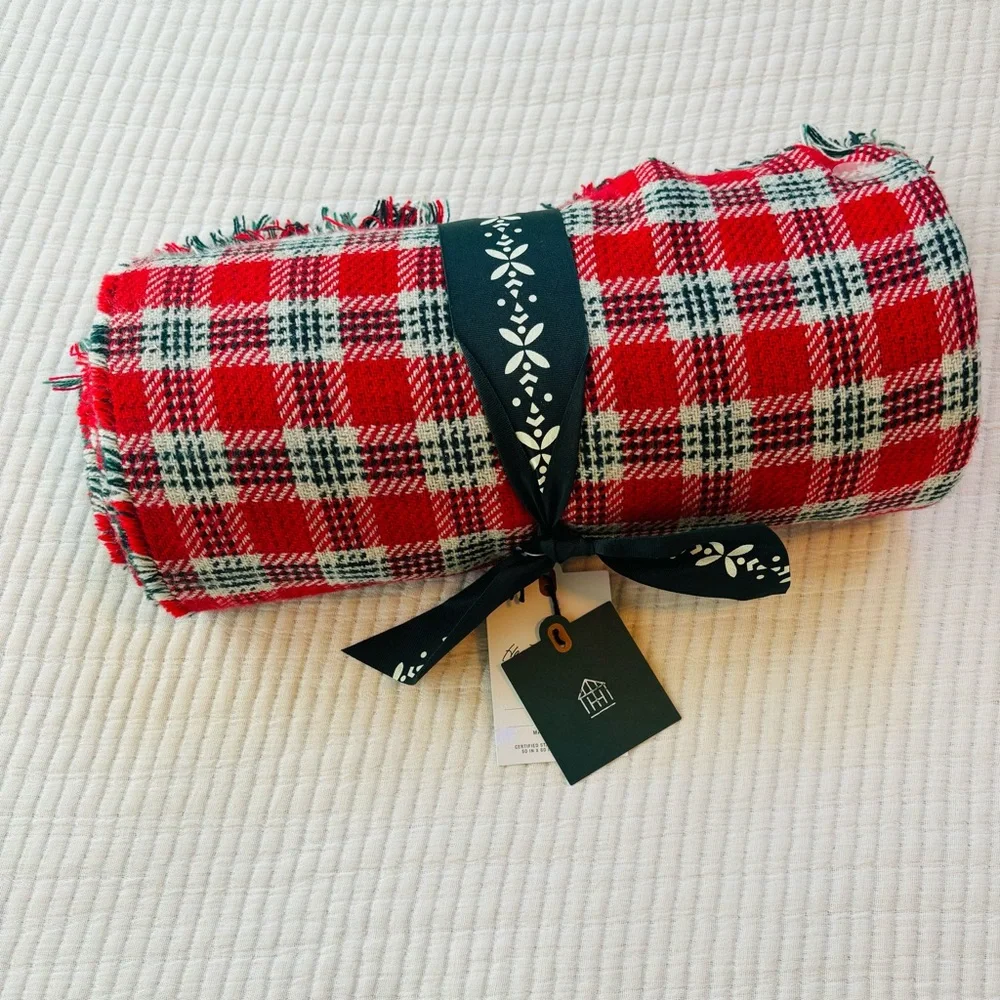 Hearth & Hand with Magnolia 50x60 Vintage Plaid Reversible Brushed Woven Throw